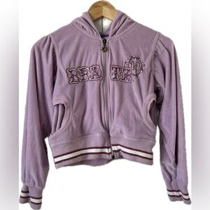 BRATZ Purple Zip-Up Hoodie with Embroidered Design